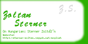 zoltan sterner business card